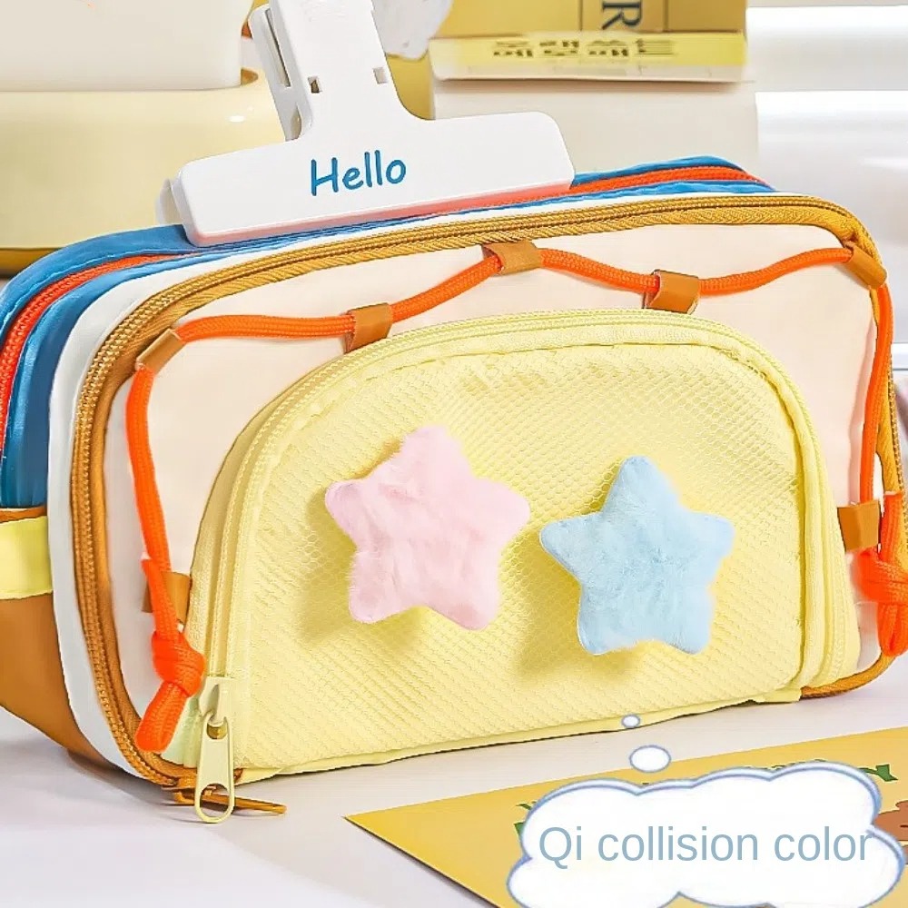 7 Tas Alat Tulis Berlapis deng - Aesthetic Large Pencil Case Pouch ulasan dan harga