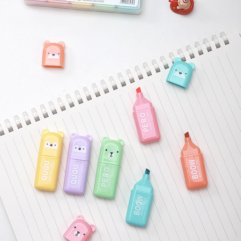 4/6/12 Buah Pena Stabilo Berua - Pastel Highlighter Set Double Ended ulasan dan harga