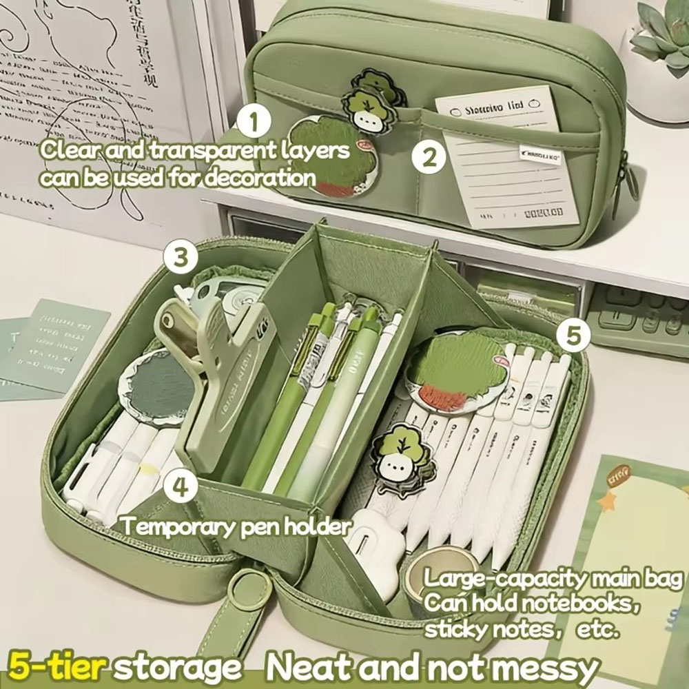 Kotak Pensil Volcano Kapasitas - Aesthetic Large Pencil Case Pouch ulasan dan harga