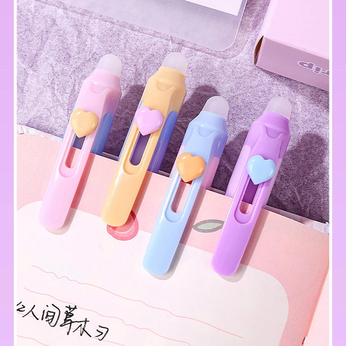 12 buah Pena Gel yang Dapat Di - Retractable Eraser Pen Click ulasan dan harga